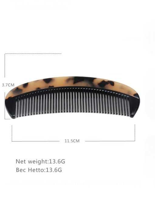 Shallow hawksbill Cellulose Acetate Minimalist Geometric Multi Color Hair Comb
