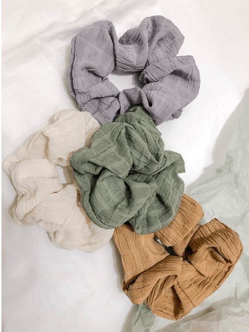 COCOS Vintage Linen solid color folds Hair Barrette/Multi-Color Optional 1