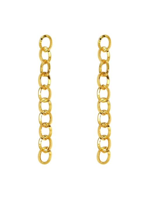 HYACINTH Copper Alloy Gold Geometric Trend Ear Chain Trend Korean Fashion Earring 3
