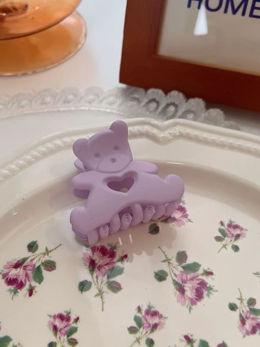 purple Cute PVC Frosted Bear Claw Clip/ Hair Barrette/Multi-Color Optional