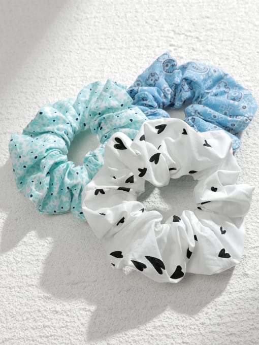 YMING Trend Fabric  Fresh colors with heart-shaped Peris polka dots Hair Barrette/Multi-Color Optional 1