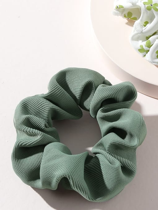 YMING Trend Fabric Gentle embroidery green forest type large intestine ring Hair Barrette/Multi-Color Optional 1