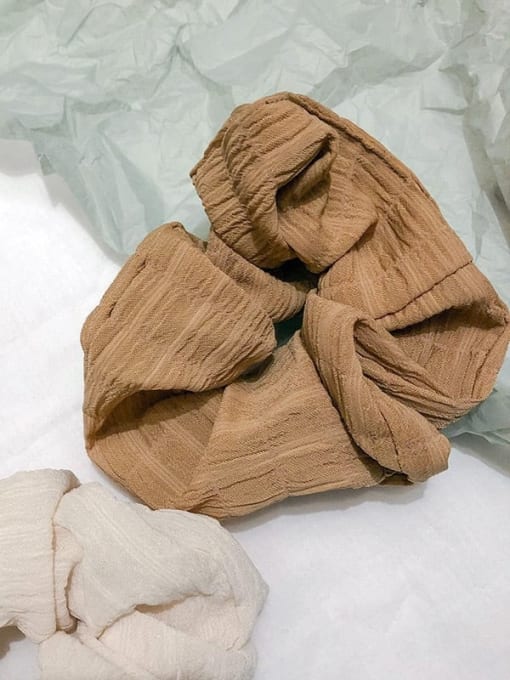 Shallow Camel Vintage Linen solid color folds Hair Barrette/Multi-Color Optional