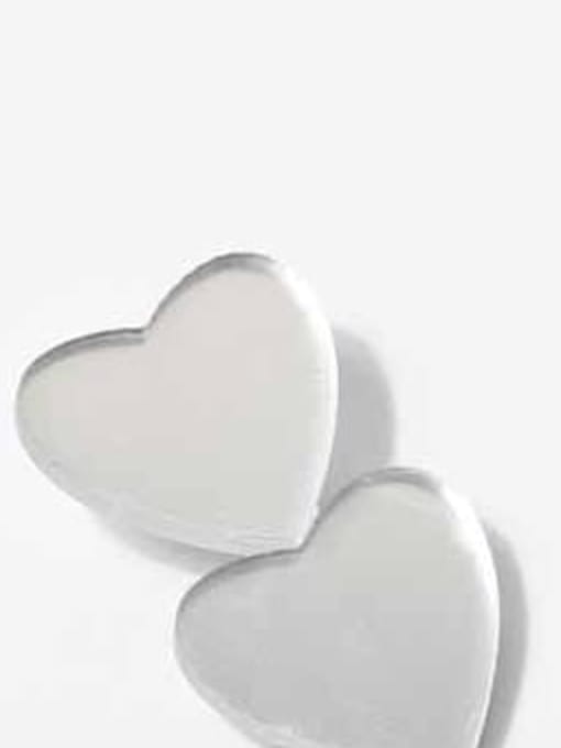 Mirror 2 love clips (28x49mm) Plastic Cute Heart Hair Barrette