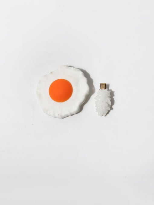 JoChic Plastic Cute Poached Egg Rice Simulation Hair Barrette