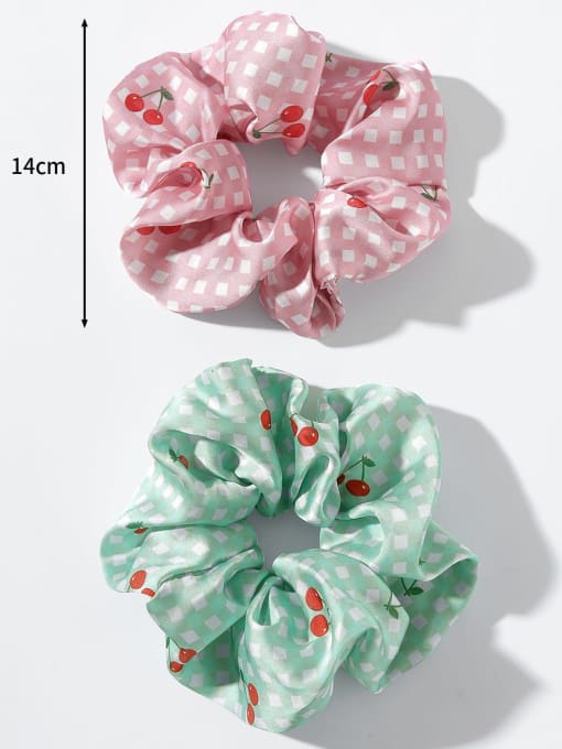YMING Vintage Fabric Cherry lattice Sen is super fairy temperament Hair Barrette/Multi-Color Optional 2