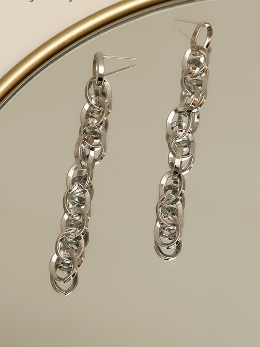HYACINTH Copper Alloy Gold Geometric Trend Ear Chain Trend Korean Fashion Earring 2