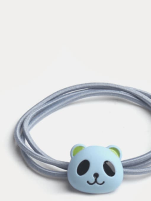 Blue Panda Cute Panda Enamel Alloy Black Hair Barrette
