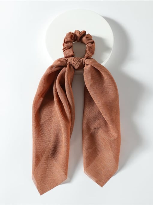 S060BR Minimalist Yarn Gold silk tulle ribbon square scarf Hair Barrette/Multi-Color Optional