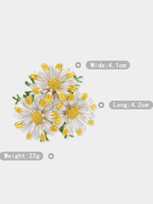 XIXI Alloy Enamel Flower Trend Brooch 2
