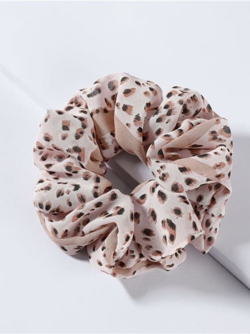YMING Trend chiffon Leopard print coiled large intestine Hair Barrette/Multi-Color Optional 4