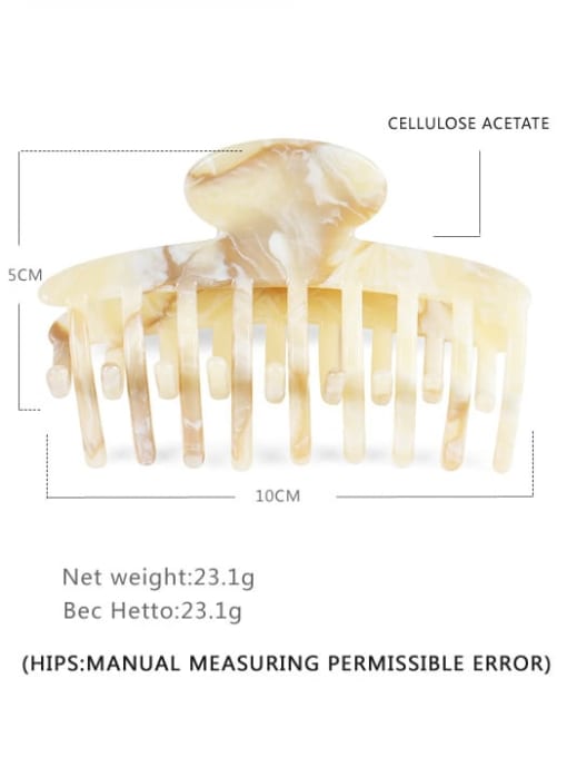 2 Cellulose Acetate Minimalist Geometric Jaw Hair Claw