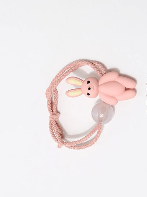 JoChic Plastic Cute Rabbit Pink Hair Rope 1