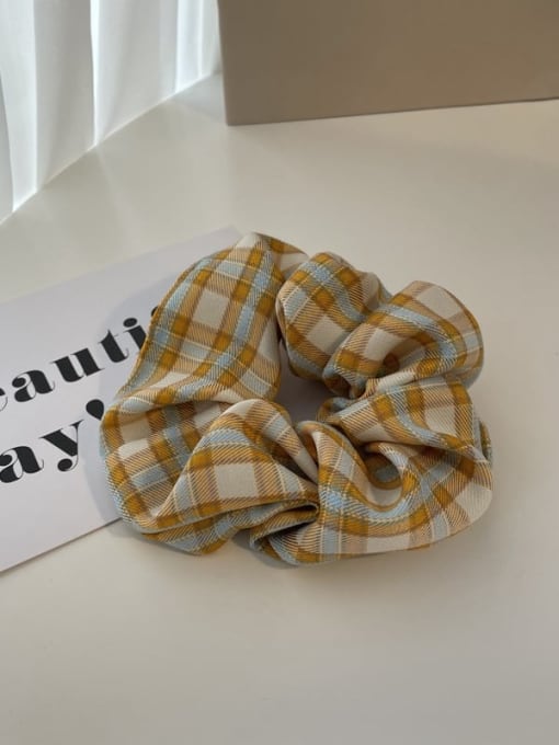 yellow Trend Fabric classic plaid Hair Barrette/Multi-Color Optional