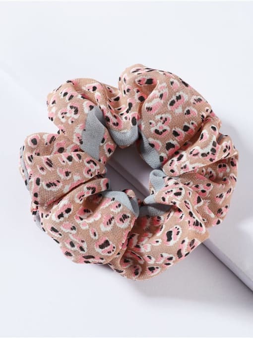 YMING Trend chiffon Leopard print coiled large intestine Hair Barrette/Multi-Color Optional 3
