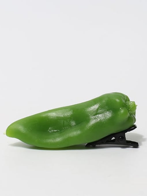 Green pepper 18x55mm Cute Friut Simulation vegetable hairpin green pepper bean sprouts cucumber slices Hair Barrette