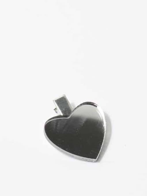 Mirror love single clip (28x34mm) Plastic Cute Heart Hair Barrette