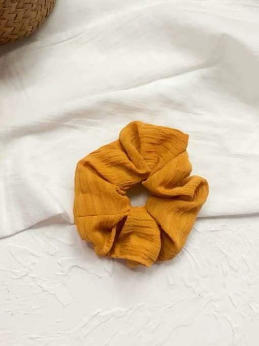 turmeric Vintage Linen solid color folds Hair Barrette/Multi-Color Optional