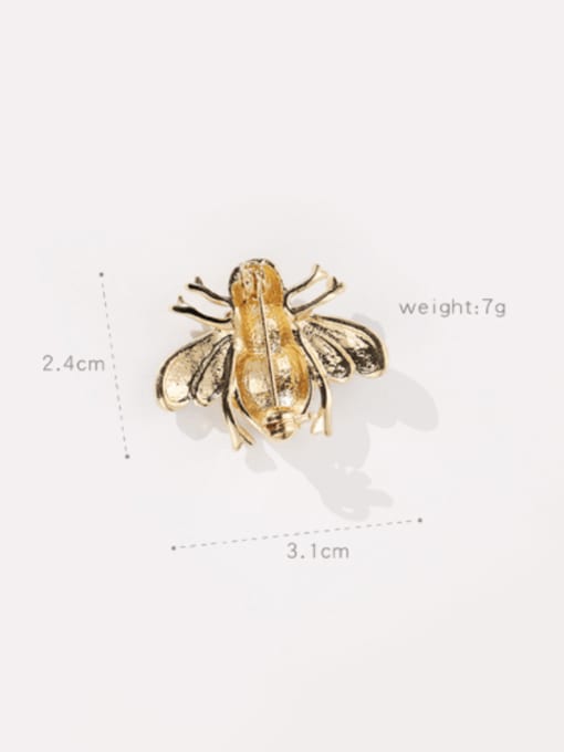 XIXI Alloy Rhinestone Enamel Bee Cute Animal Brooch 3