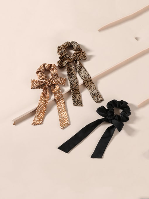 YMING Vintage Silk Ribbon Headband Leopard Print Hair Barrette/Multi-Color Optional 1