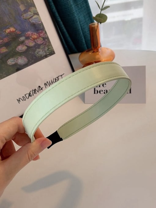 New light green Vintage Artificial Leather headband /Hair Barrette/Multi-Color Optional