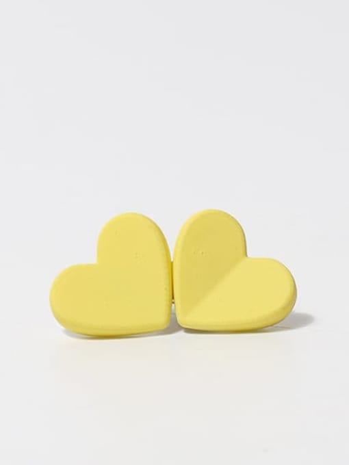Yellow folding 20x40mm Plastic Cute Heart Hair Barrette/Multi-color optional