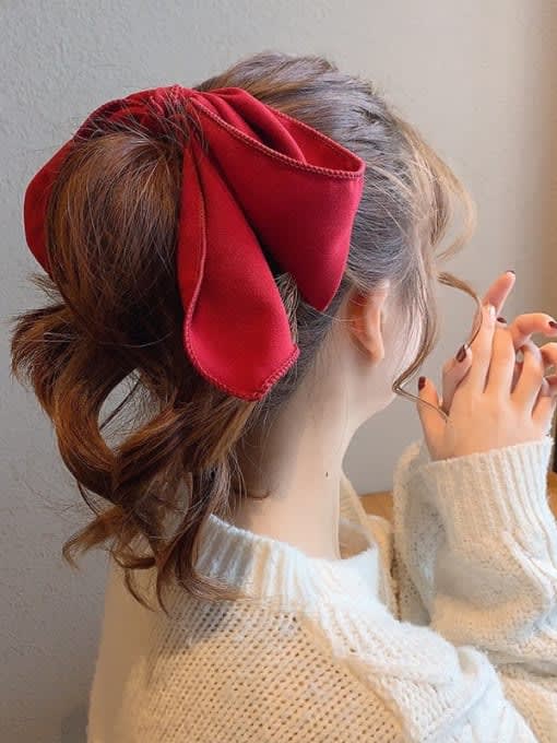 COCOS Cute ribbon big bow rubber band Hair Rope/Multi-Color Optional 1