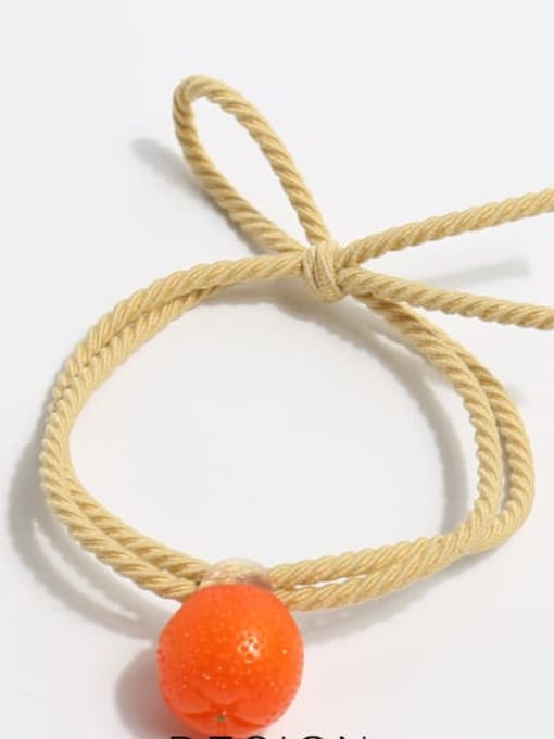 Yellow Orange Yellow Hair Rope 5.5x5.5cm Plastic Cute Friut Hair Rope