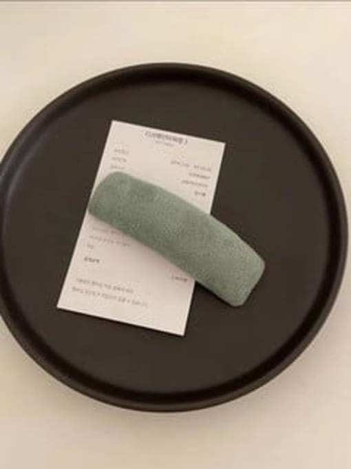 Grey green Minimalist  Suede sponge Hair Barrette/Multi-Color Optional