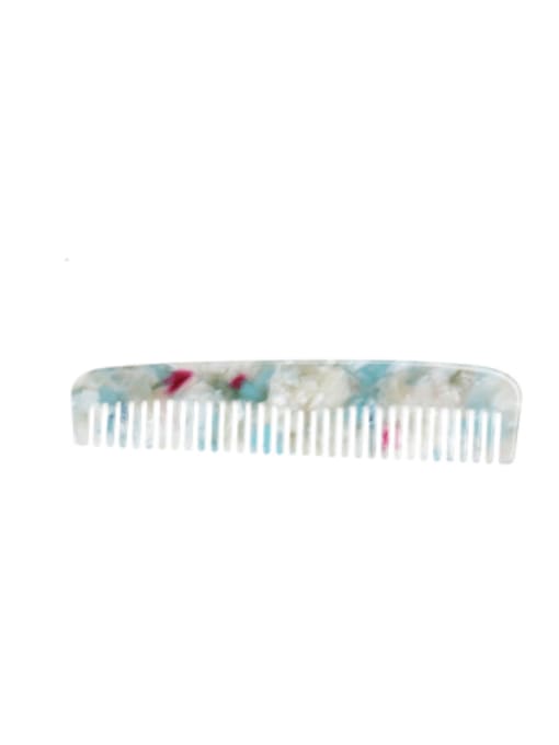 Marble green Cellulose Acetate Minimalist Multi Color Hair Comb