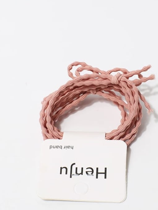 Pink Five Bar Card Elastic rope Minimalist Hair Rope