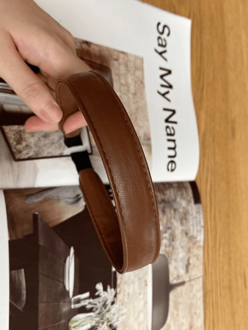 Coffee Vintage Artificial Leather headband /Hair Barrette/Multi-Color Optional