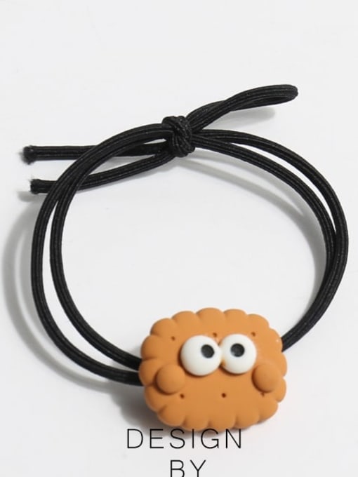 Square large eye biscuit Elastic rope Cute Geometric Alloy Hair Rope