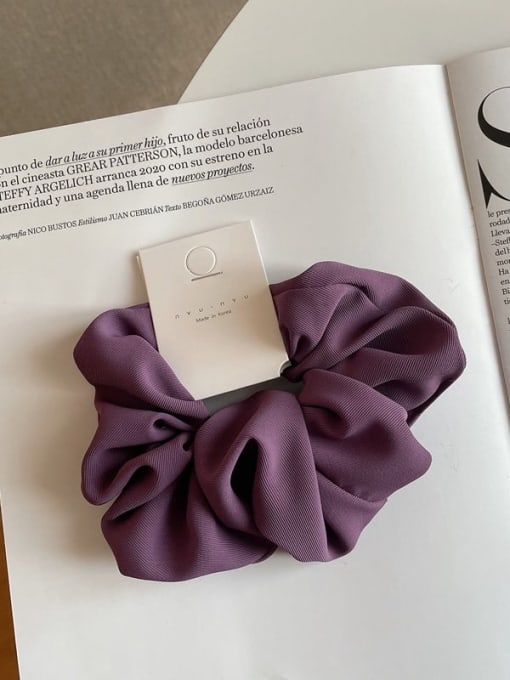 deep purple Minimalist cotton and linen solid color Hair Barrette/Multi-Color Optional