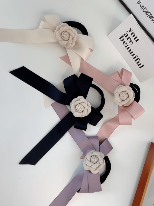 COCOS Minimalist ribbon camellia bow Hair Barrette/Multi-Color Optional 1