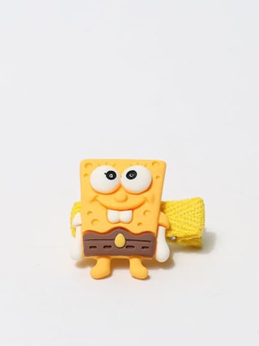 Yellow SpongeBob Plastic Cute Animal Alloy Hair Barrette