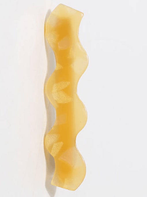 Yellow hairpin 11x65mm PVC Cute Geometric Hair Barrette