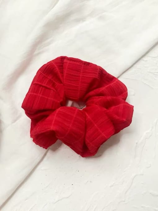 pure red Vintage Linen solid color folds Hair Barrette/Multi-Color Optional