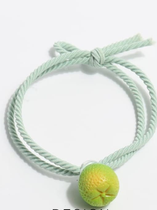 Green Orange Green Hair Rope 5.5x5.5cm Plastic Cute Friut Hair Rope
