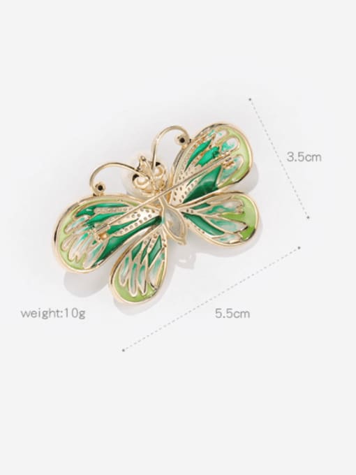 XIXI Brass Cubic Zirconia Butterfly Trend Brooch 3