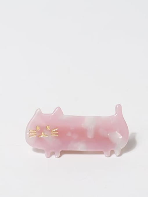 Pink cat hairpin 25x49mm Acrylic Cute Cat Hair Barrette/Multi-color optional