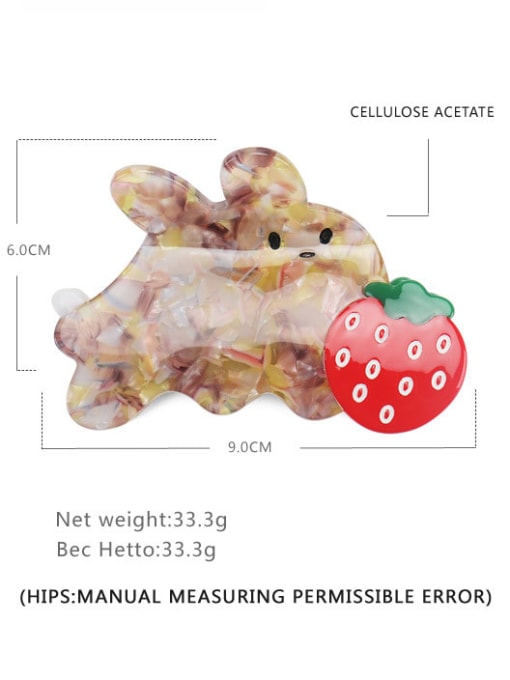 Decor Cellulose Acetate Cute Rabbit Alloy Jaw Hair Claw
