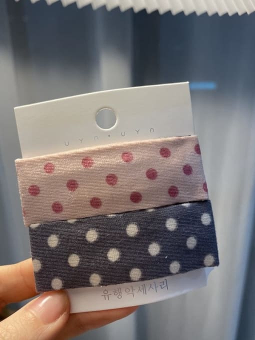Powder + ash Vintage Fabric polka dots Hair Barrette/Multi-Color Optional