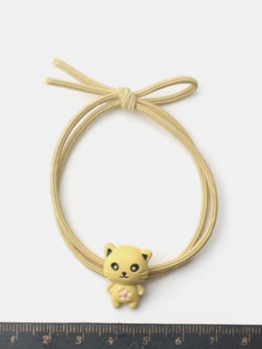 JoChic Alloy Cute Cat  Yellow Hair Rope 1