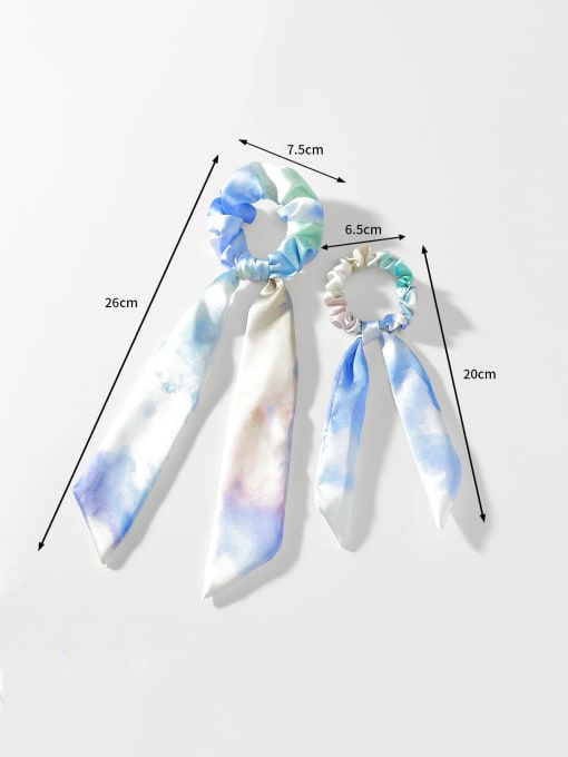 YMING Trend  Satin Gentle gradient forest small fresh long streamer Hair Barrette/Multi-Color Optional 1