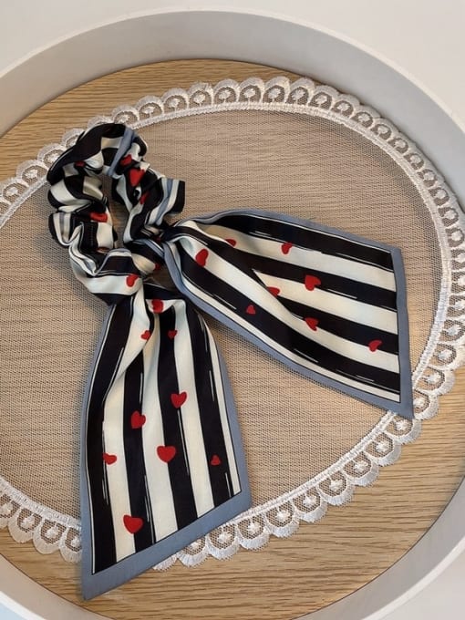 Black stripe Trend Rayon Various printing combination streamers Hair Barrette/Multi-Color Optional