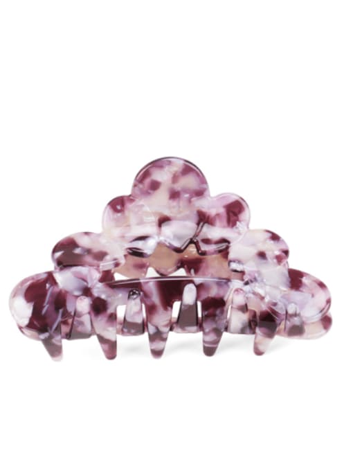 purple Cellulose Acetate Vintage Geometric Jaw Hair Claw