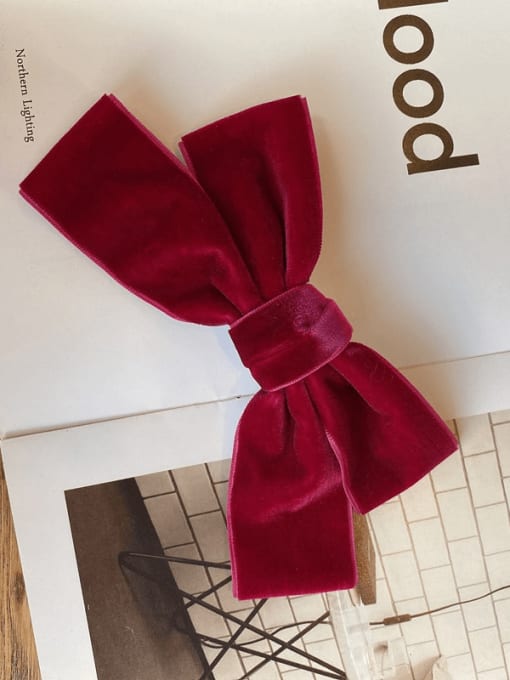 Red velvet bow hairpin Cute  velvet bow Hair Rope /Hairpin/Multi-Color Optional