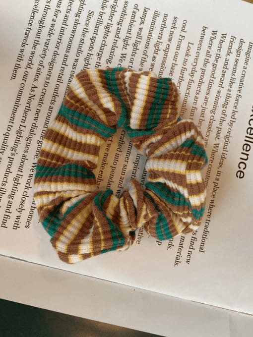 Forest green Vintage Knit pinstripes Hair Barrette/Multi-Color Optional