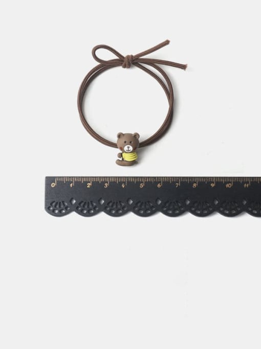 JoChic Elastic rope Cute Bear Alloy Hair Rope 1